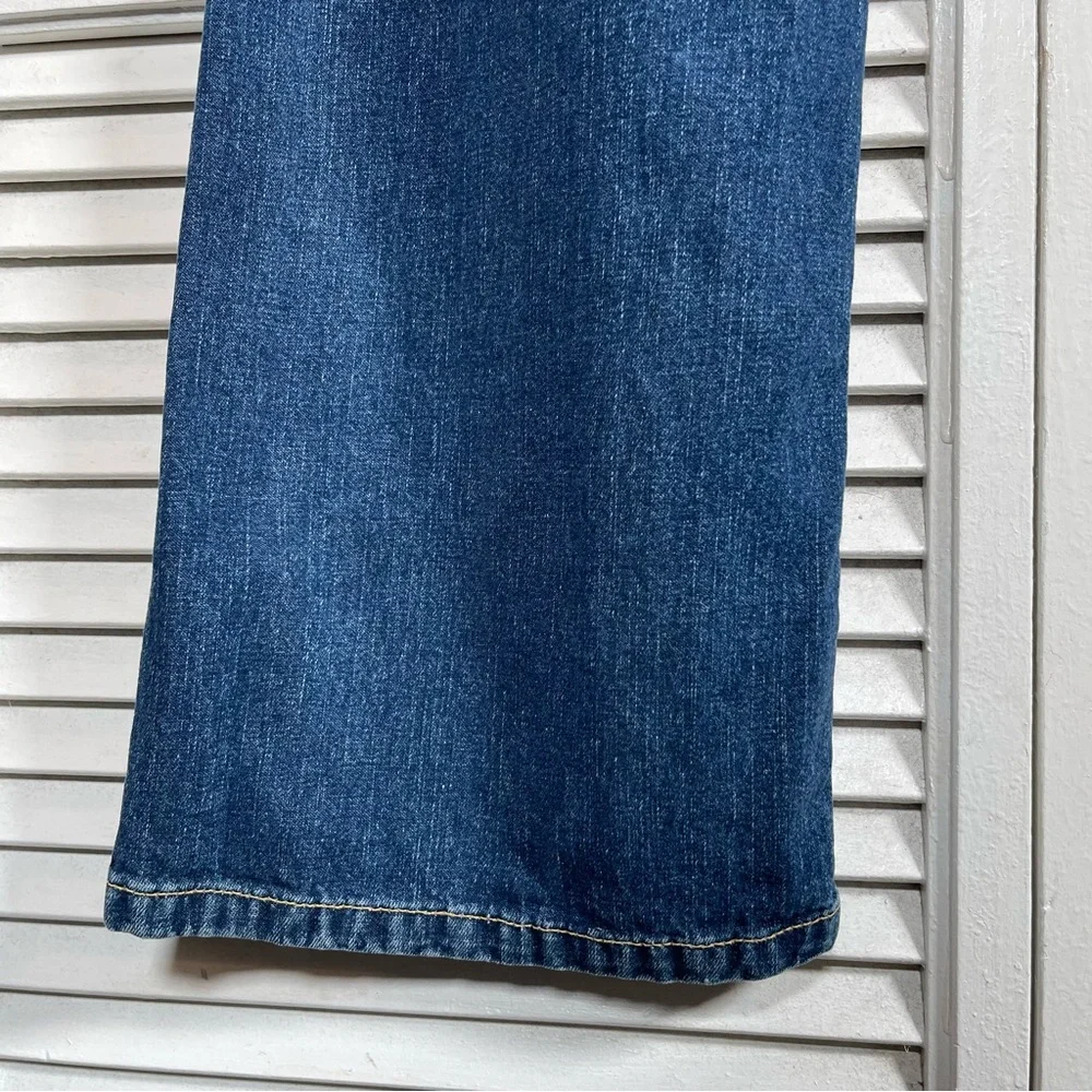 Vintage‎ Y2K Lucky Brand Dungarees Peanut Pant Flare Jeans 8/29 USA Made